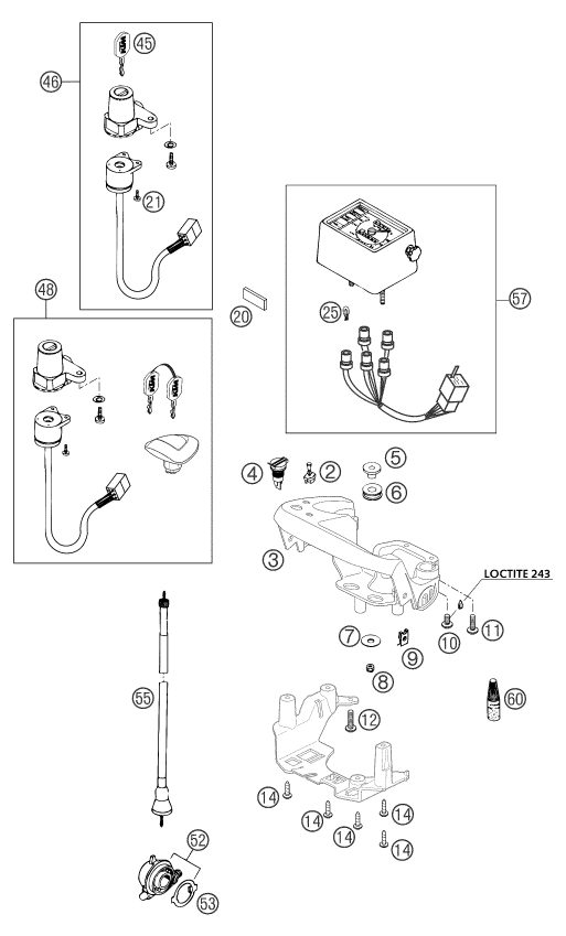 Náhled schématu INSTRUMENTS / LOCK SYSTEM