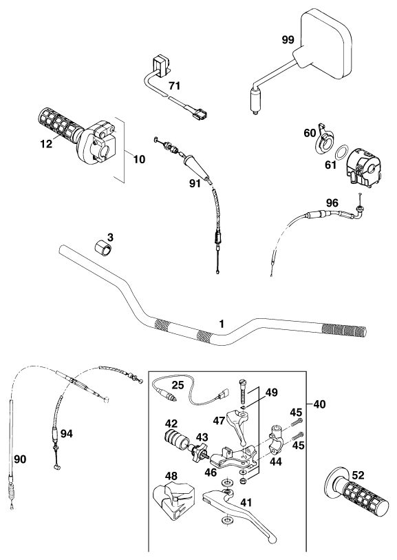 Náhled schématu HANDLEBAR, CONTROLS