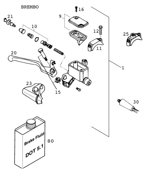 Náhled schématu FRONT BRAKE CONTROL
