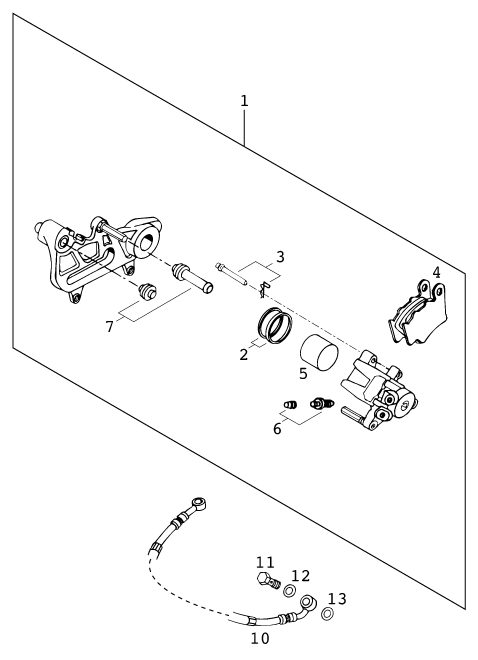 Náhled schématu REAR BRAKE CALIPER