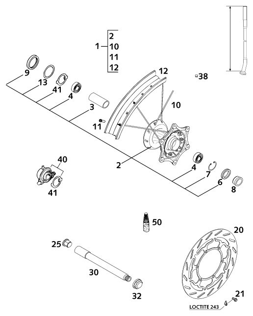 Náhled schématu FRONT WHEEL