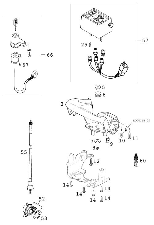 Náhled schématu INSTRUMENTS / LOCK SYSTEM
