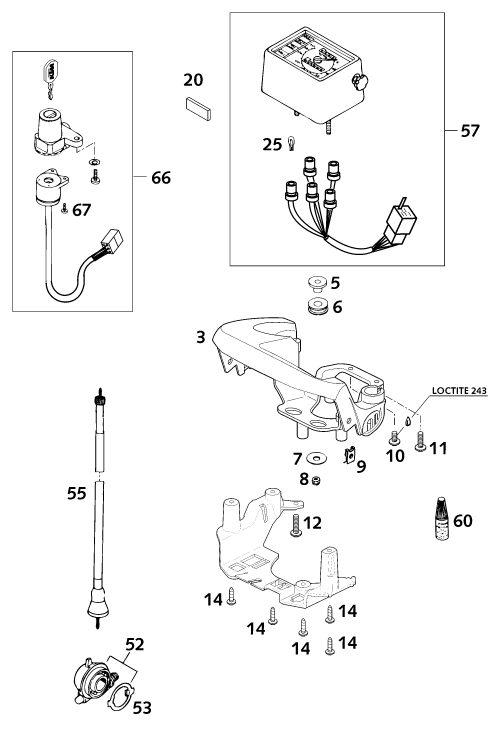 Náhled schématu INSTRUMENTS / LOCK SYSTEM