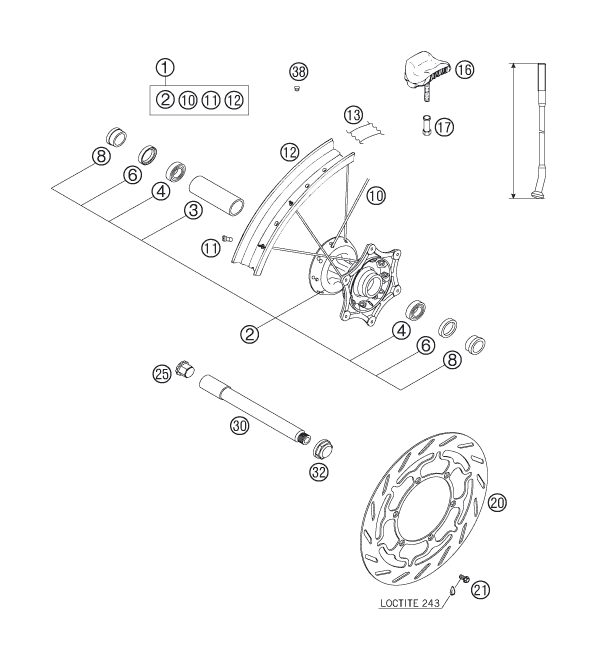 Náhled schématu FRONT WHEEL