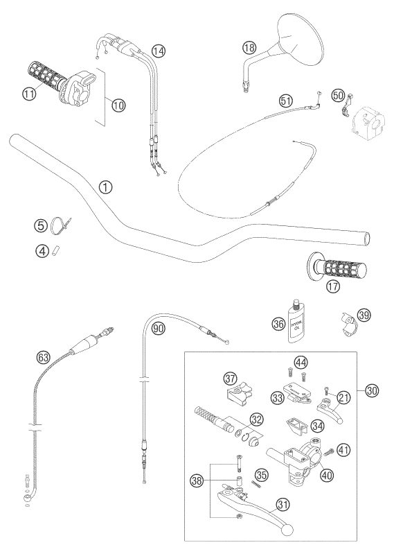 Náhled schématu HANDLEBAR, CONTROLS