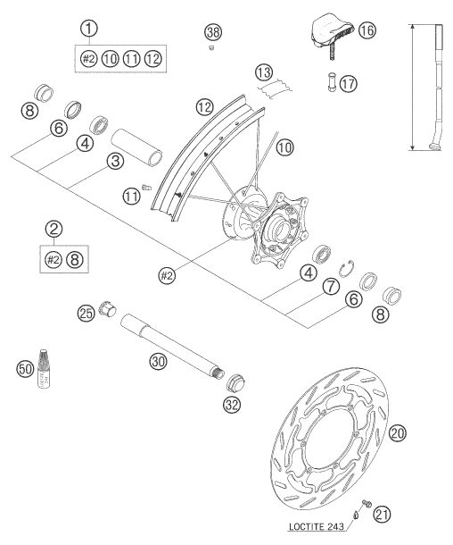 Náhled schématu FRONT WHEEL
