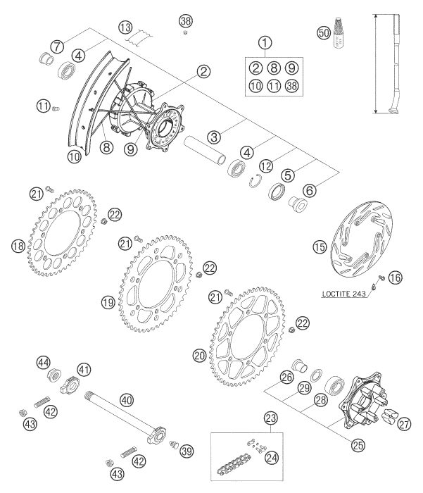 Náhled schématu REAR WHEEL