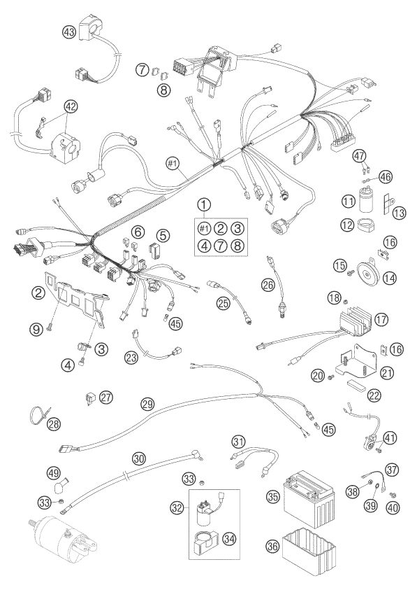 Náhled schématu WIRING HARNESS