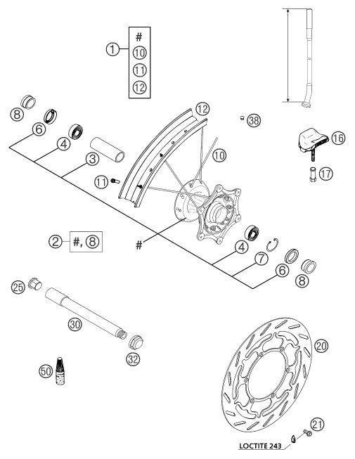 Náhled schématu FRONT WHEEL