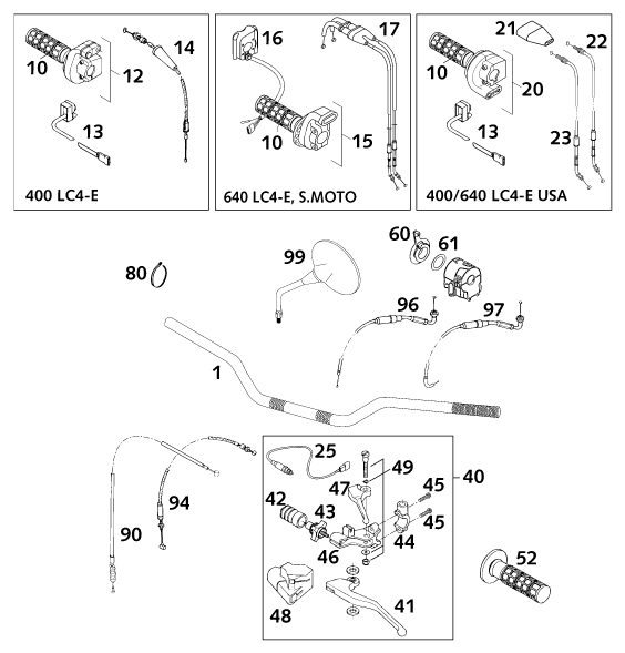 Náhled schématu HANDLEBAR, CONTROLS
