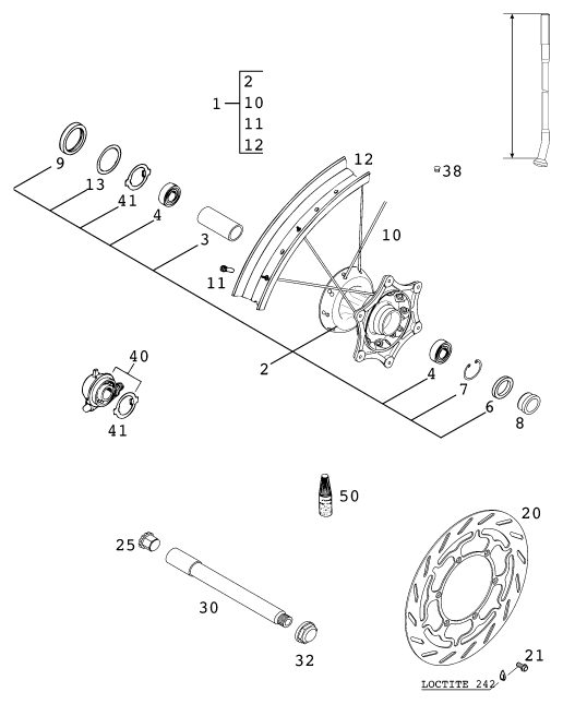 Náhled schématu FRONT WHEEL