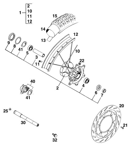 Náhled schématu FRONT WHEEL