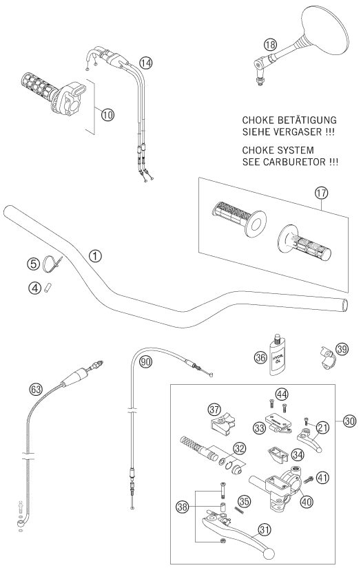 Náhled schématu HANDLEBAR, CONTROLS