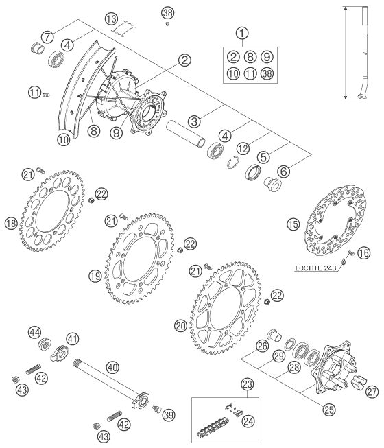 Náhled schématu REAR WHEEL