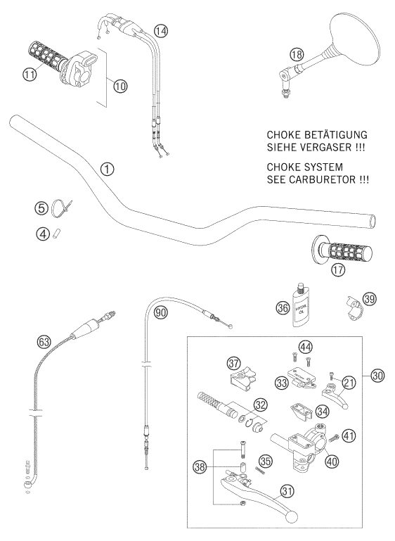 Náhled schématu HANDLEBAR, CONTROLS