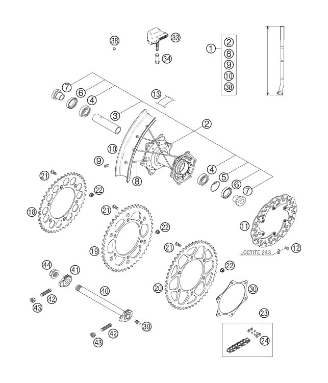 Náhled schématu REAR WHEEL