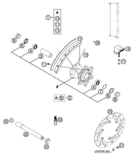 Náhled schématu FRONT WHEEL