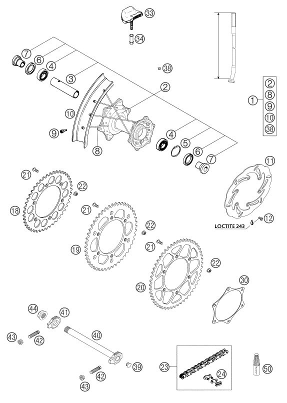Náhled schématu REAR WHEEL