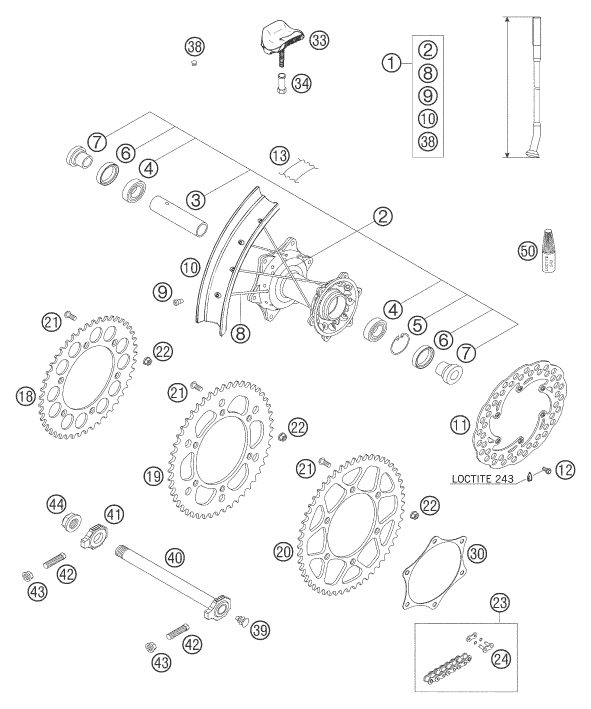 Náhled schématu REAR WHEEL