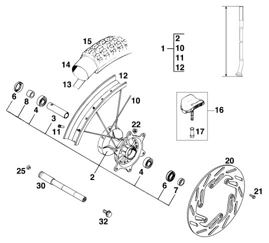Náhled schématu FRONT WHEEL