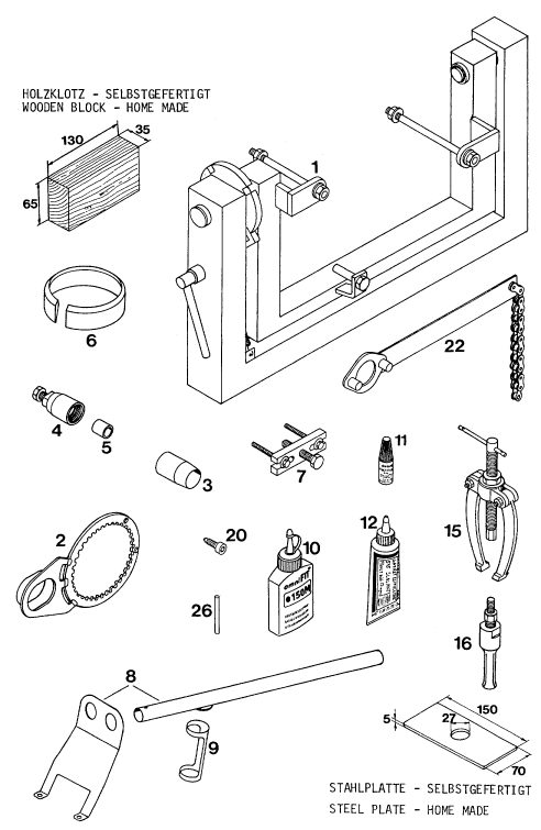 Náhled schématu Special tools (engine)