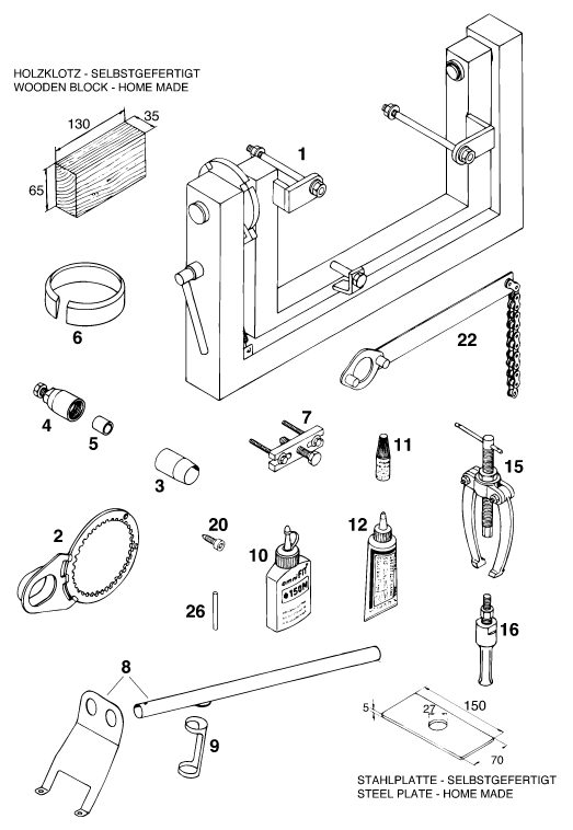 Náhled schématu Special tools (engine)