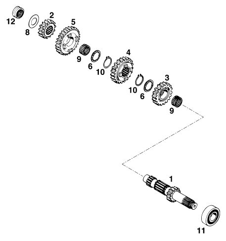 Náhled schématu TRANSMISSION I - MAIN SHAFT