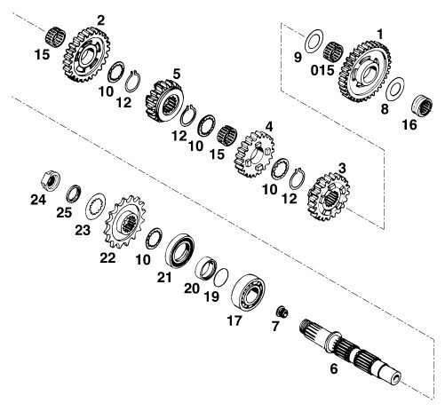 Náhled schématu TRANSMISSION II - COUNTERSHAFT