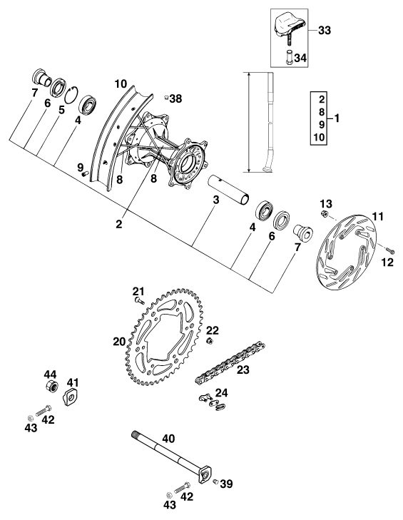 Náhled schématu REAR WHEEL
