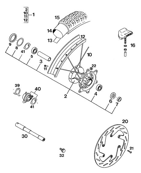 Náhled schématu FRONT WHEEL