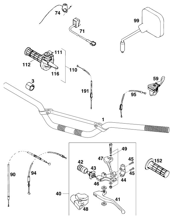 Náhled schématu HANDLEBAR, CONTROLS