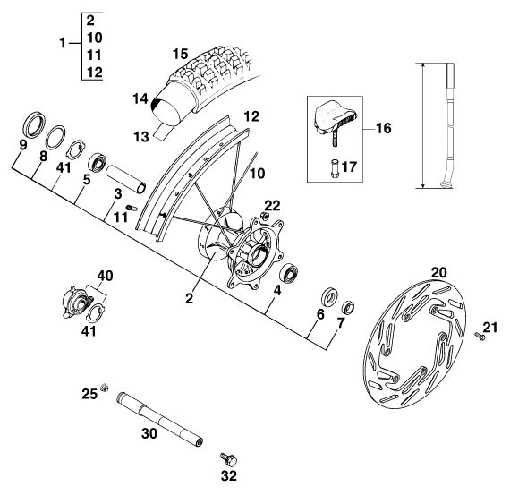 Náhled schématu FRONT WHEEL