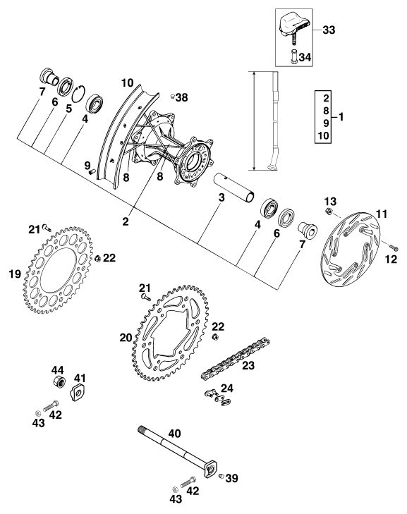 Náhled schématu REAR WHEEL