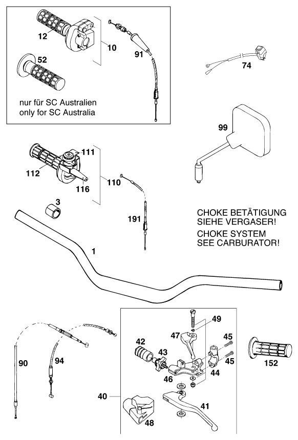 Náhled schématu HANDLEBAR, CONTROLS