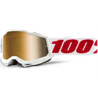 Brýle 100% Accuri Junior sklo zlaté zrcadlové bílá/červená 