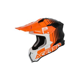 ACERBIS motokros přilba AIRSTRIKE-C oranž/bílá
