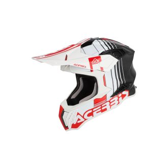 ACERBIS motokros přilba AIRSTRIKE-C bílá/červená