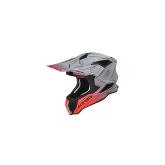 ACERBIS motokros přilba AIRSTRIKE-X šedá/červená