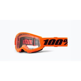 brýle 100% Strata 2 junior čiré sklo fluo oranž 