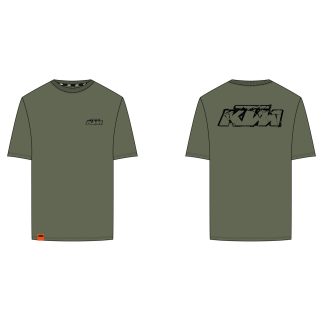 Pánské tričko KTM Logo – military zelené