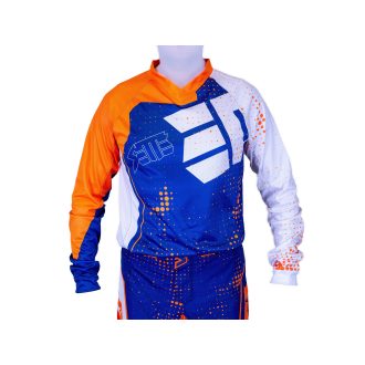 Motokrosový / enduro dres Sette Anniversary (Oranžová/modrá)