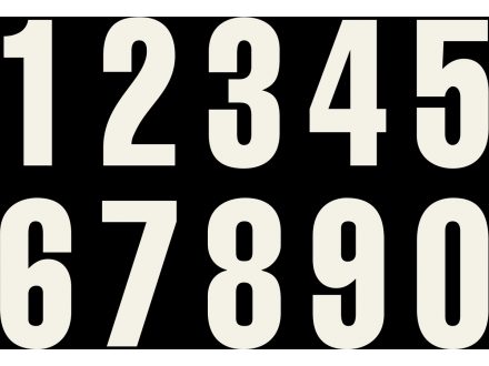 Foto - START NUMBERS WHITE