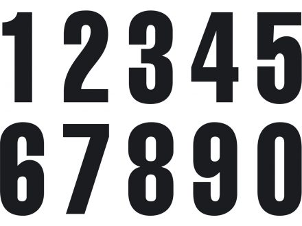 Foto - START NUMBERS BLACK