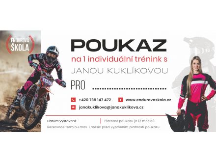Foto - ENDUROVÁ ŠKOLA - JANA KUKLÍKOVÁ + PŮJČENÍ MOTOCYKLU