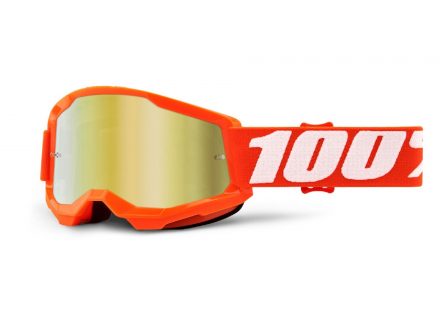 Foto - brýle 100% Strata 2 junior sklo zlaté zrcadlové oranž 