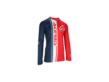 Foto - dres MX J-TRACK CONNECTION červená/modrá vel. L
