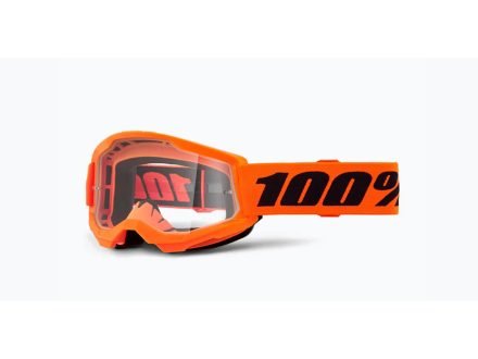 Foto - brýle 100% Strata 2 junior čiré sklo fluo oranž 