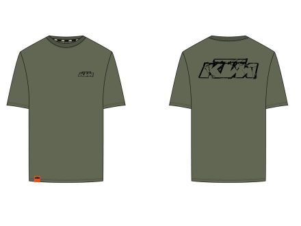 Foto - Pánské tričko KTM Logo – military zelené