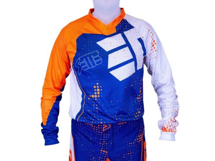 Foto - Motokrosový / enduro dres Sette Anniversary (Oranžová/modrá)